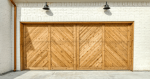 light wood garage doors