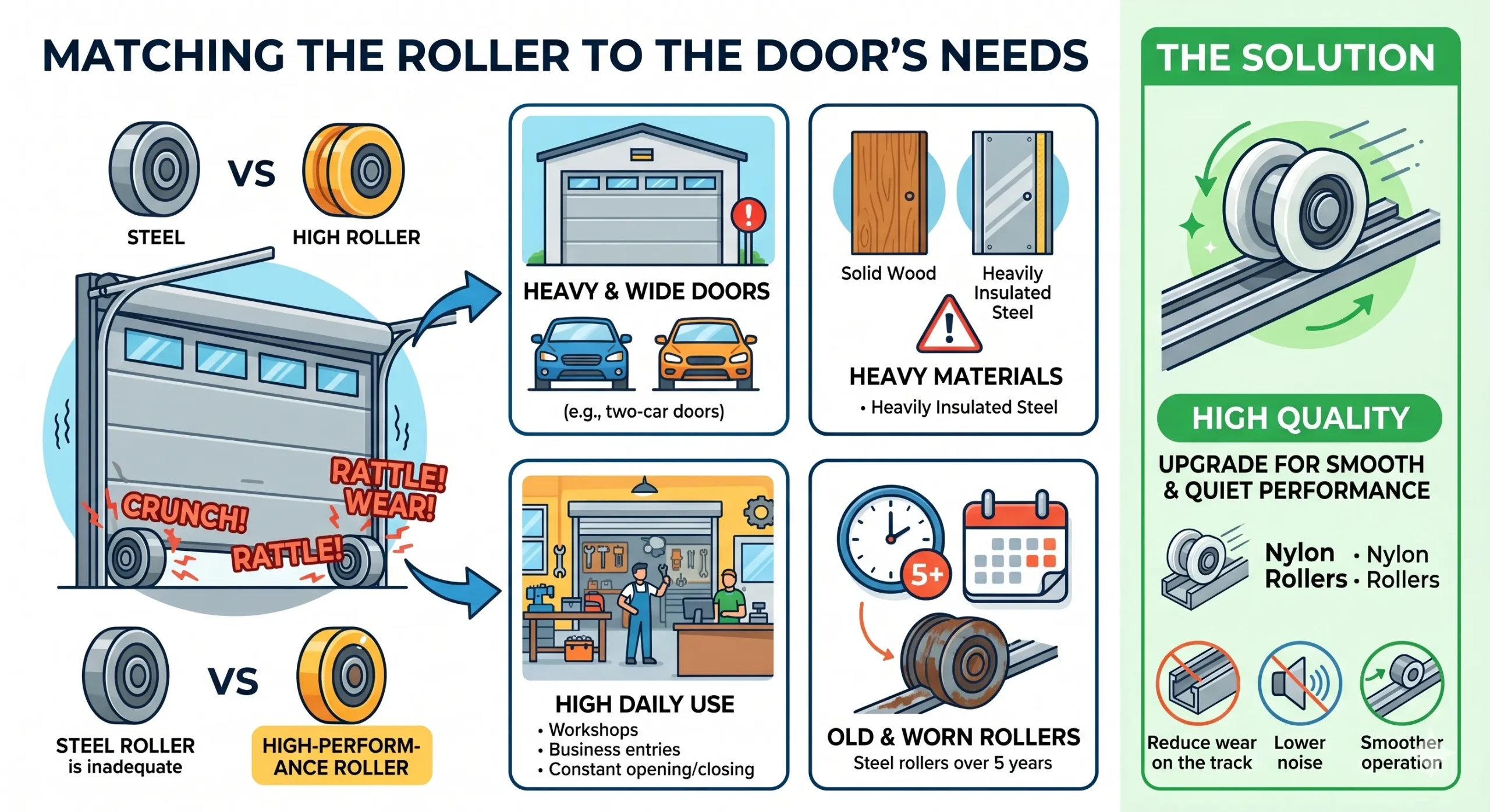 Your Rollers Are Steel, and Your Door Is Heavy or High-Use