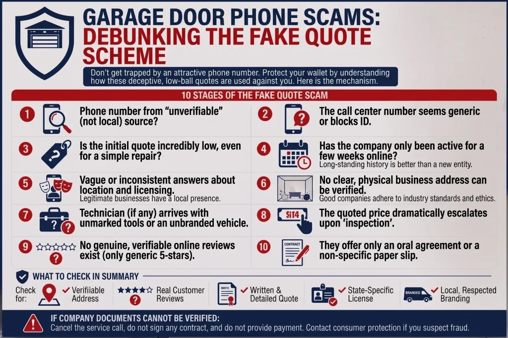 How Do Garage Door Phone Scams Use Fake Quotes?