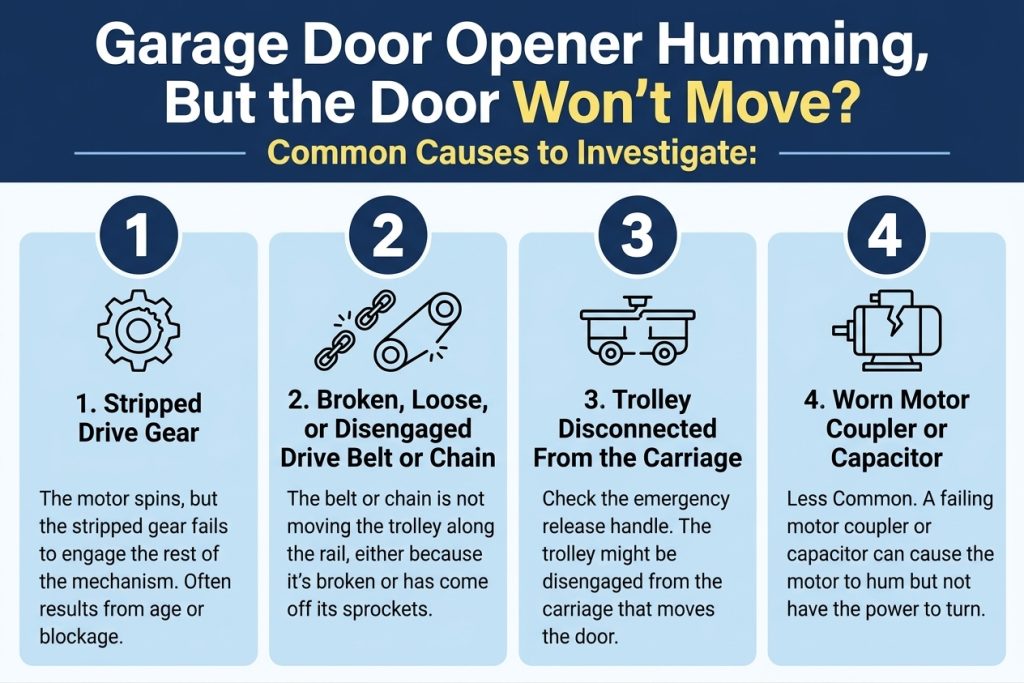 Why Is My Garage Door Opener Humming But the Door Won't Move?